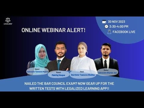 Bar Council Written Exam Guideline Webinar
