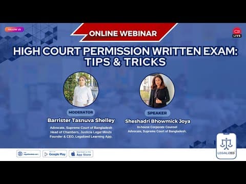 High Court Permission Written Exam: Tips & Tricks