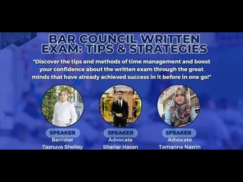 Bar Council Written Exam — Tips & Strategies